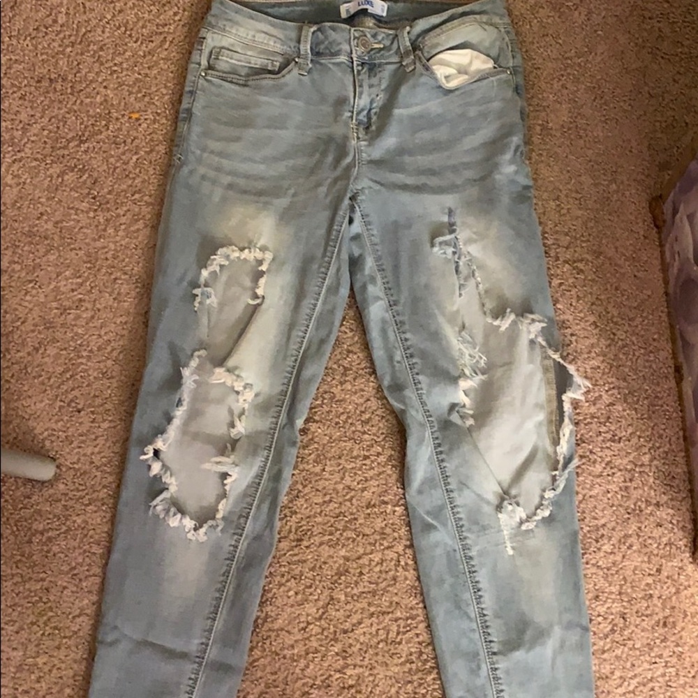 Distressed jeans